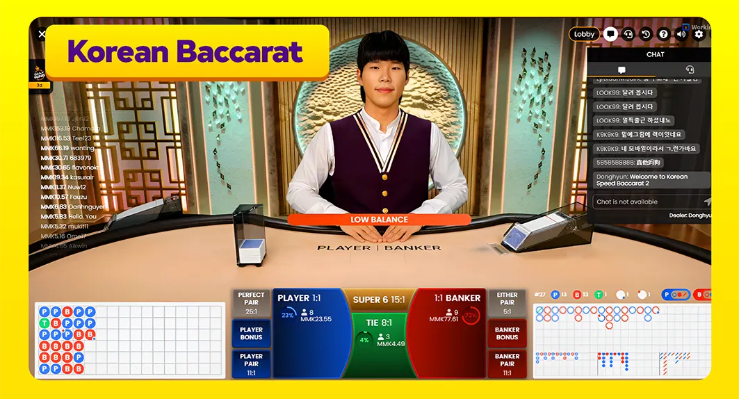 Big Korean Speed Baccarat, Table game, gambling live casino