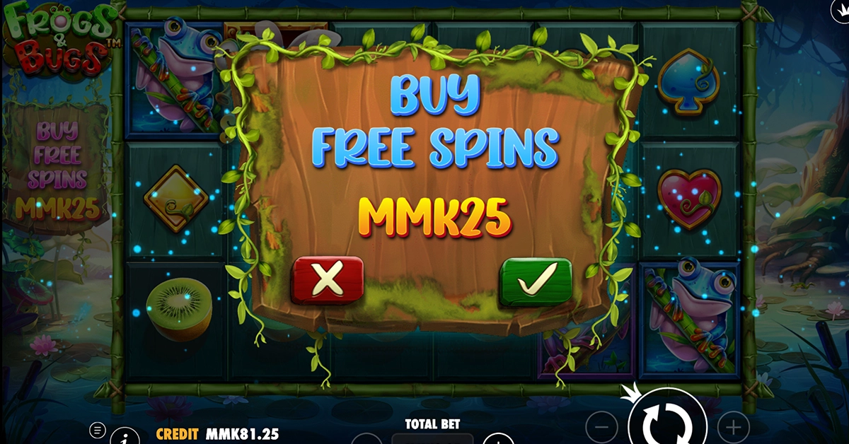 Frogs & Bugs Free Spin