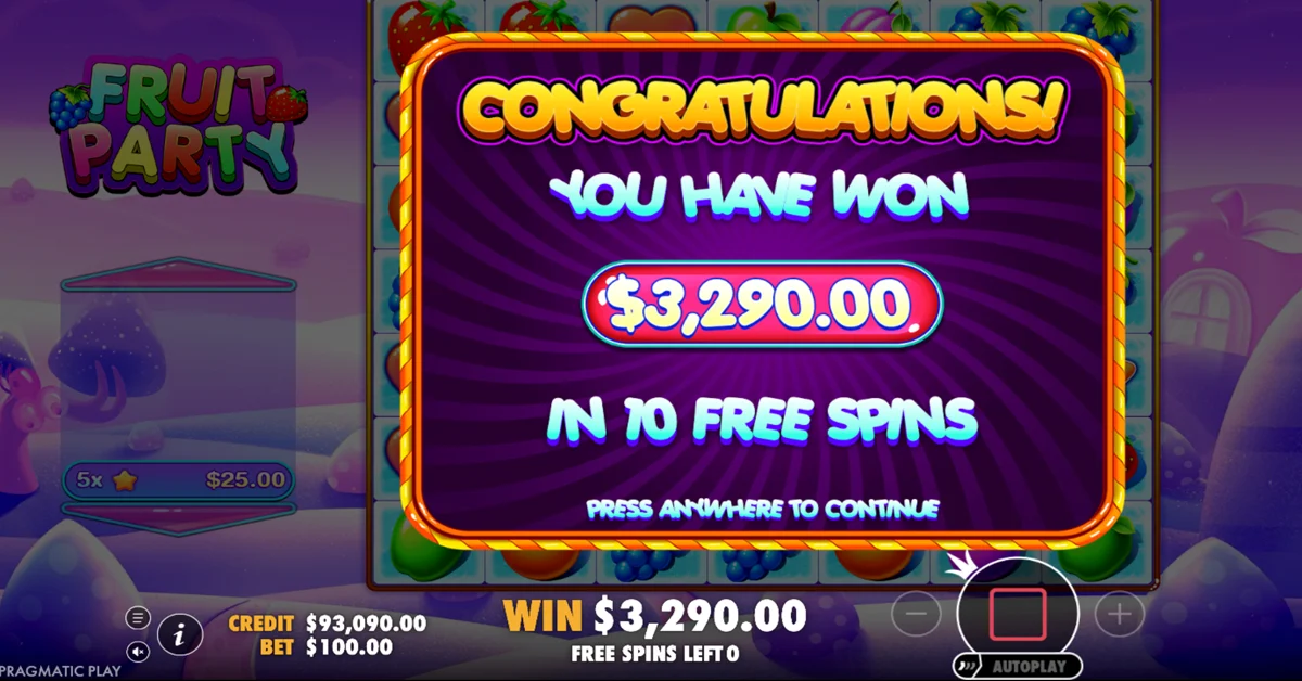 Fruit Party Big Win
