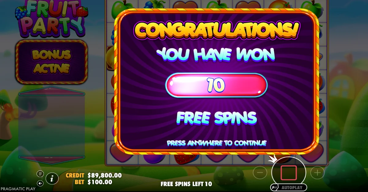 Fruit Party Game Feature