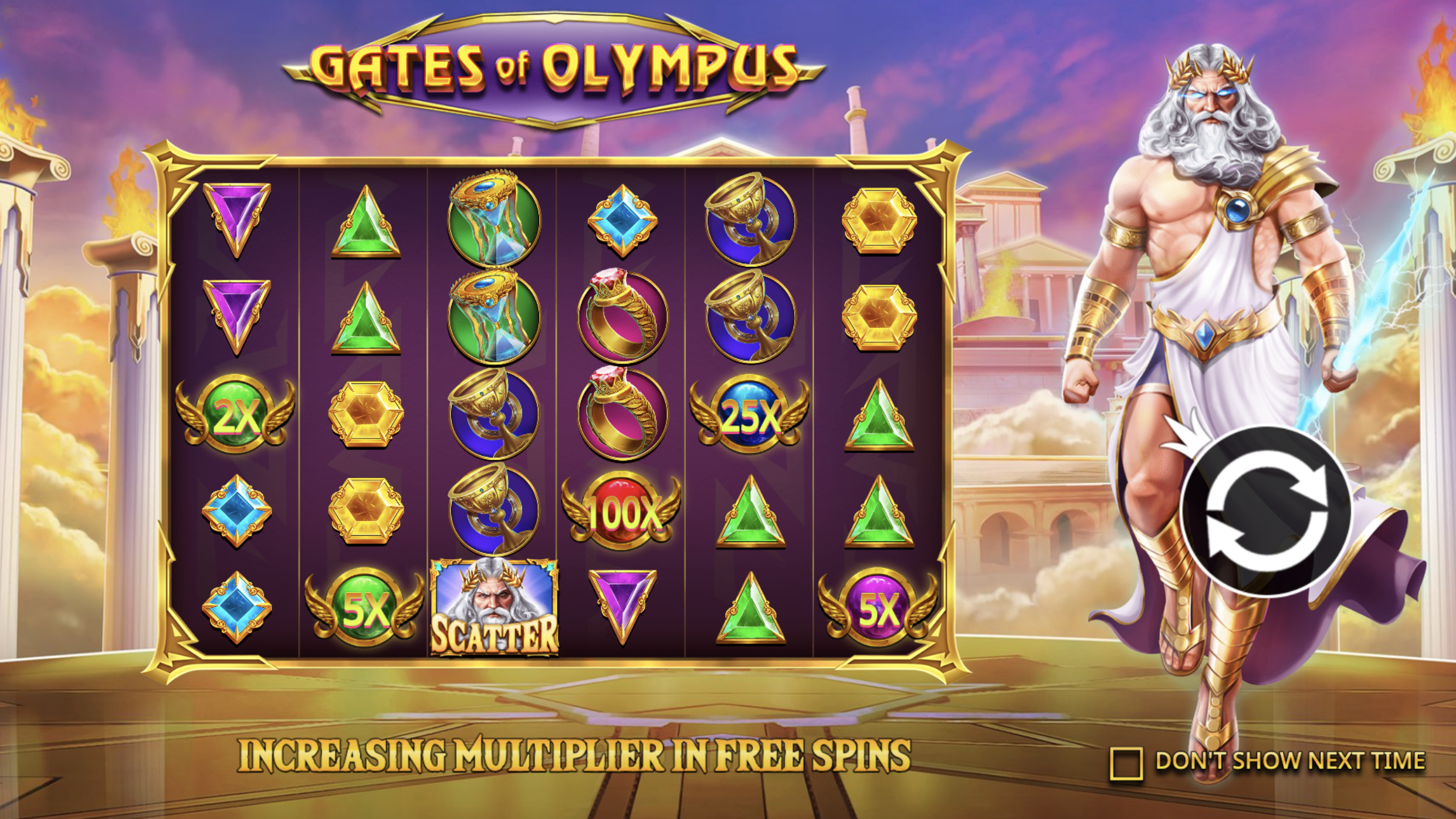 Gates of Olympus Free Spin