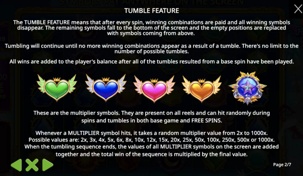 Starlight Princess Multiplier Symbols